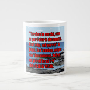 Caneca De Café Grande Luke 6:36-37 WEBU Mug