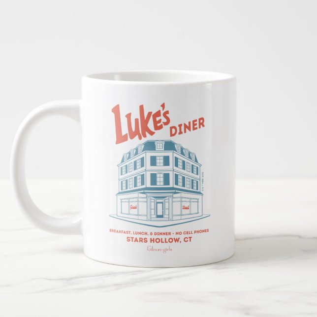 Caneca De Café Grande Luke’s Diner Stars Hollow Design (Esquerda)