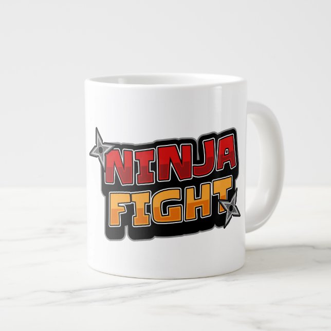 CANECA DE CAFÉ GRANDE LUTA DE NINJA (Frente Esquerda)