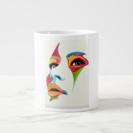 Caneca De Café Grande Luxúria Mulheres Colorido Face Especialidade Mug