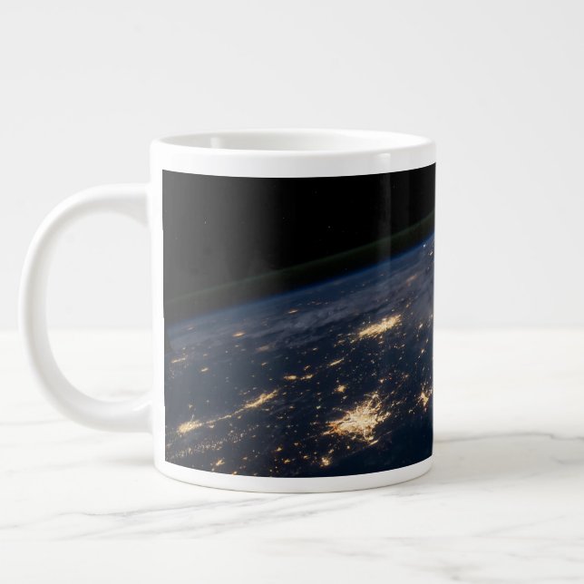 Caneca De Café Grande Luzes Da Cidade Do Sul Dos Estados Unidos. (Esquerda)