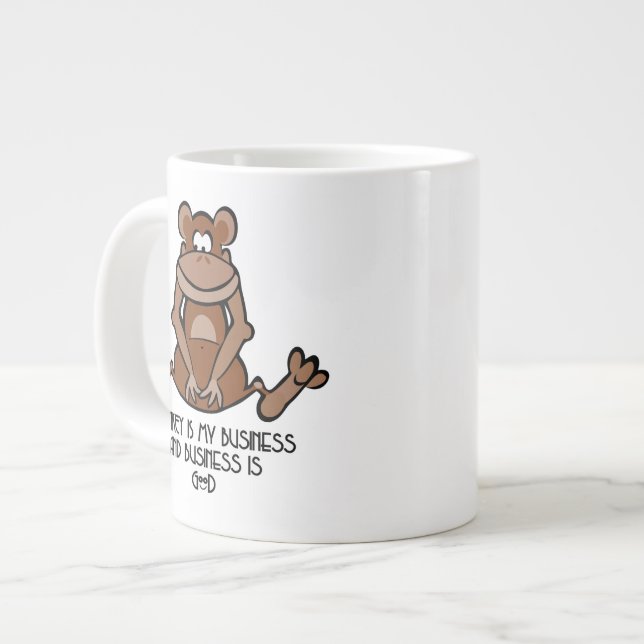 Caneca De Café Grande Macaco (Frente Esquerda)