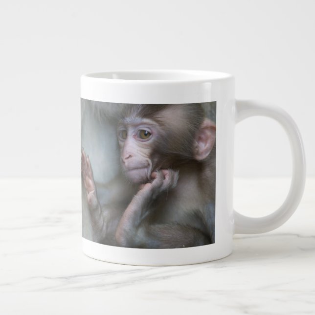 Caneca De Café Grande Macaco-Bebê (Direita)