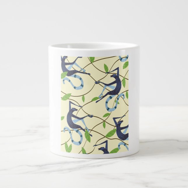 Caneca De Café Grande Macacos Vintage (Frente)