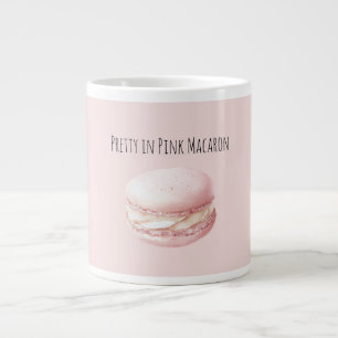 Caneca De Café Grande Macaron Rosa Linda