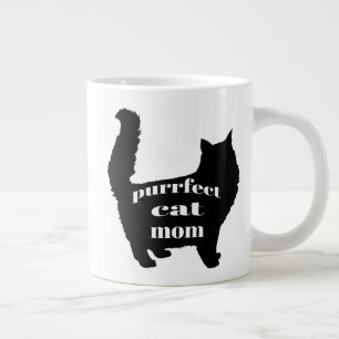 Caneca De Café Grande Mãe de Gato Moderna Fofa e Simples