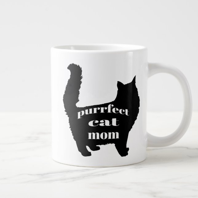 Caneca De Café Grande Mãe de Gato Moderna Fofa e Simples (Direita)