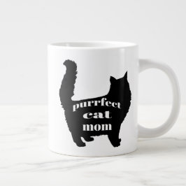 Caneca De Café Grande Mãe de Gato Moderno do SImple