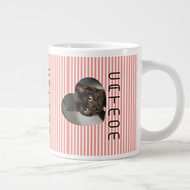 Caneca De Café Grande Mãe de gatos 2 foto Mug (Direita)