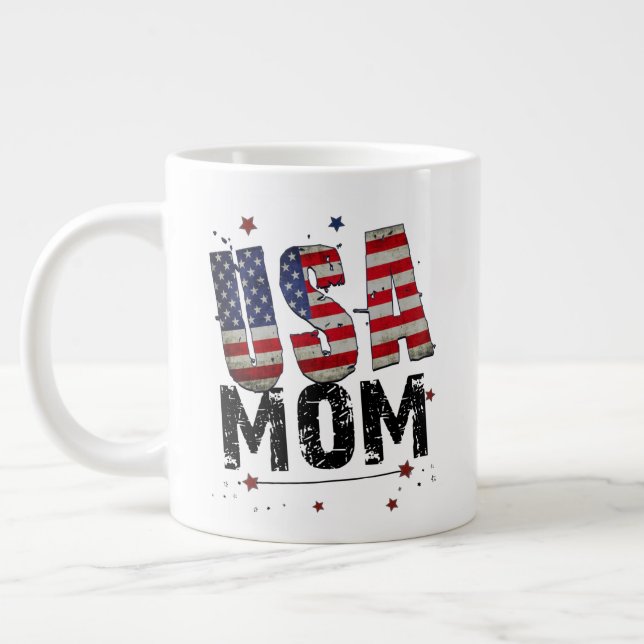 Caneca De Café Grande Mãe dos EUA personalizados (Esquerda)