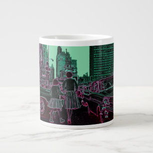 Caneca De Café Grande Mãe Filha Comprando Michigan Ave Chicago 1961