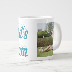 Caneca De Café Grande Mãe Foto céu azul texto gigante Coffee Mug