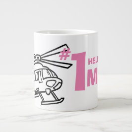 Caneca De Café Grande Mãe Helicóptero Engraçada do Café da Manhã Número