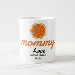 Caneca De Café Grande mãe mamãe nomes de filhos personalização