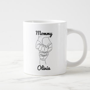 Caneca De Café Grande Mãe Mamãe Personalizada Presente com Nome de Crian