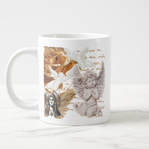 Caneca De Café Grande Mãe Maria Anjo Temático Pacífico e Luxuoso