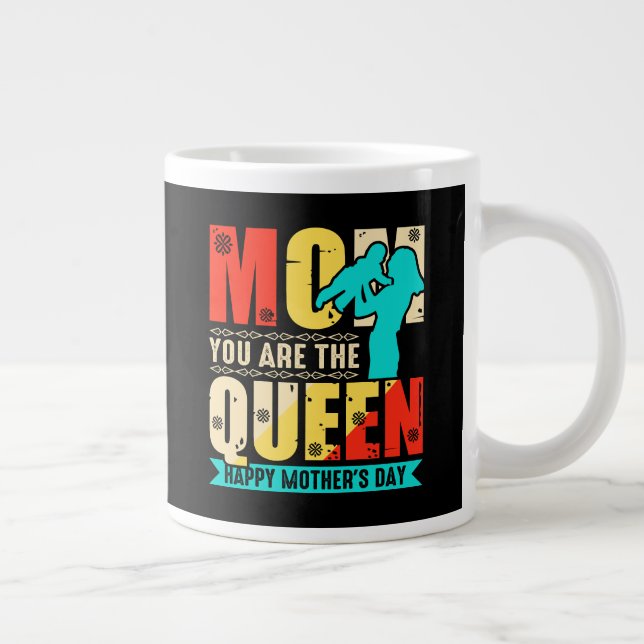 Caneca De Café Grande Mãe Você É A Rainha-67761 (Direita)