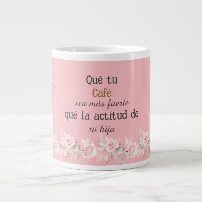 Caneca De Café Grande Mães Dizem café Mug espanhol (Frente)