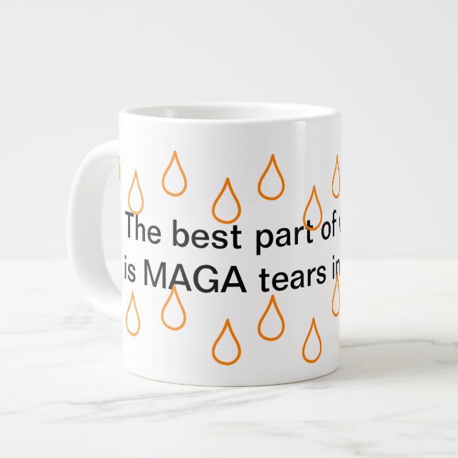 Caneca De Café Grande MAGA Tears Jumbo Mug (Frente Esquerda)