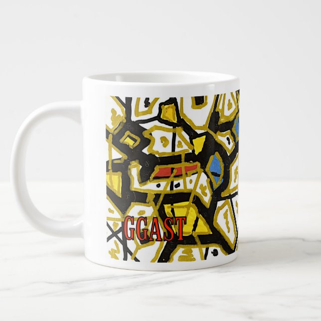 Caneca De Café Grande Mágina artística "DOURADA" (Esquerda)