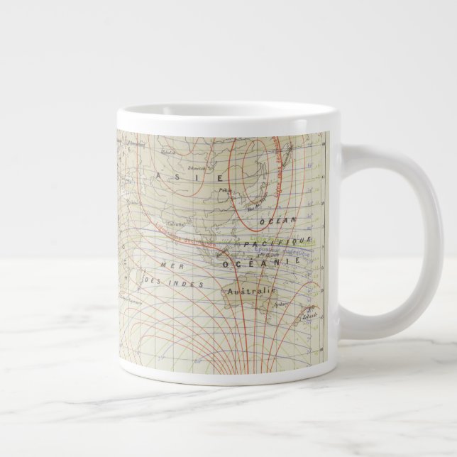 Caneca De Café Grande Magnetisme du Globe Terrestre (Direita)