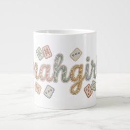 Caneca De Café Grande Mahgirl Embroidery Style Mahjong