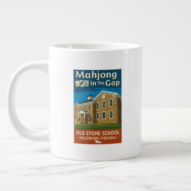 Caneca De Café Grande Mahjong no intervalo - Jumbo Mug 20oz (Esquerda)