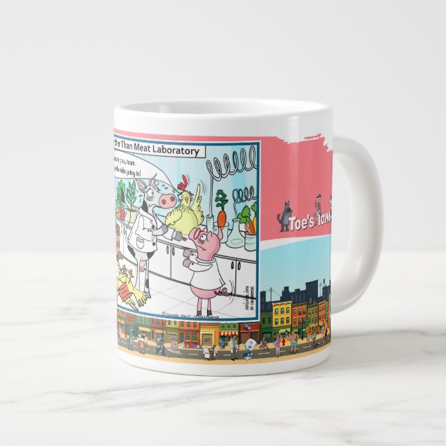 Caneca De Café Grande Mais do que Carne | Humor Satírico (Frente Esquerda)