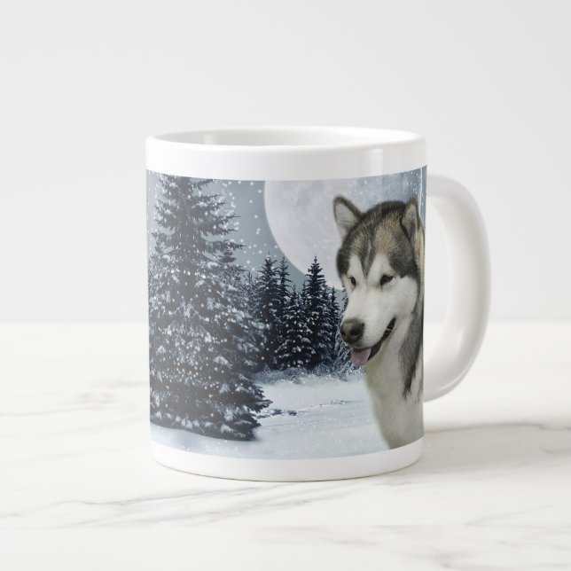 Caneca De Café Grande Malamute Jumbo Mug (Frente Esquerda)