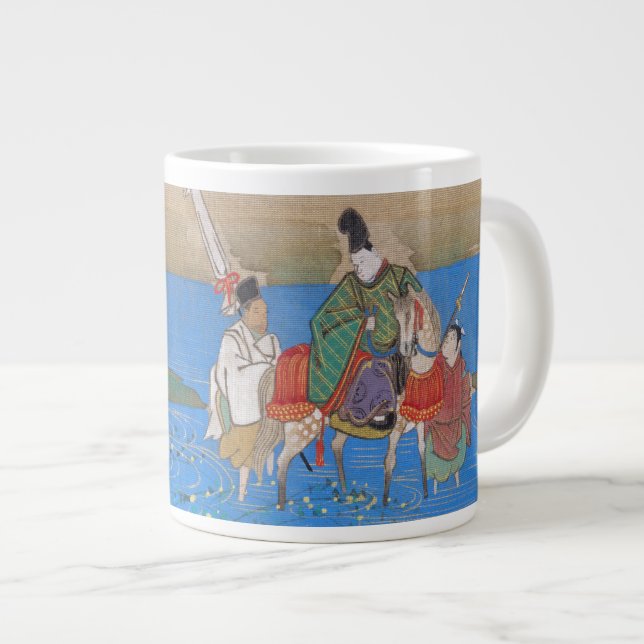 Caneca De Café Grande Male Courtier no Rio Horseback (1839) (Frente Esquerda)