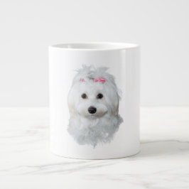 Caneca De Café Grande Maltês de Elegance Fluffy Beauty
