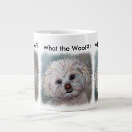 CANECA DE CAFÉ GRANDE MALTESE BRANCO DOCE YORKIE MIX
