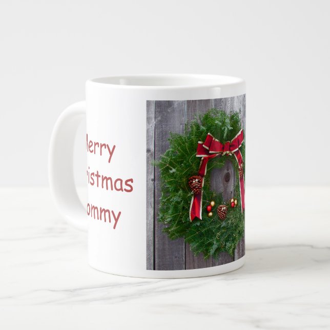 Caneca De Café Grande Mamãe de Natal Jumbo Mug (Frente Esquerda)