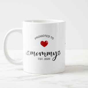 Caneca De Café Grande Mamãe Estabelecida Promovida a Mãe