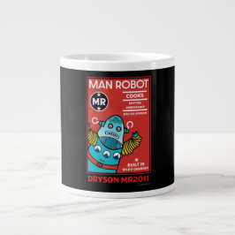 Caneca De Café Grande Man Robot O Homem Perfeito