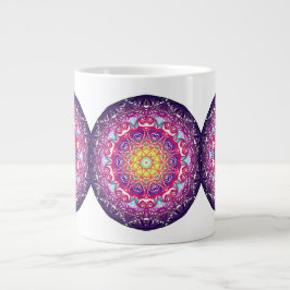 Caneca De Café Grande Mandala colorida