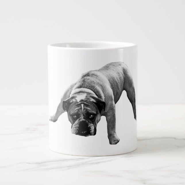 Caneca De Café Grande Manhã Com Um Cachorro Vigoroso (Frente)