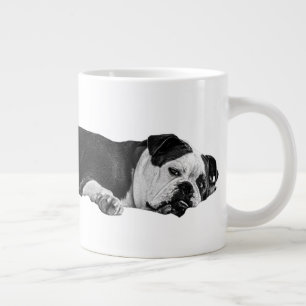 Caneca De Café Grande Manhã Lenta, Buldogue Preguiçoso