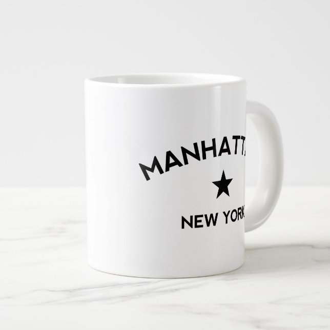 Caneca De Café Grande Manhattan Nova York (Frente Esquerda)
