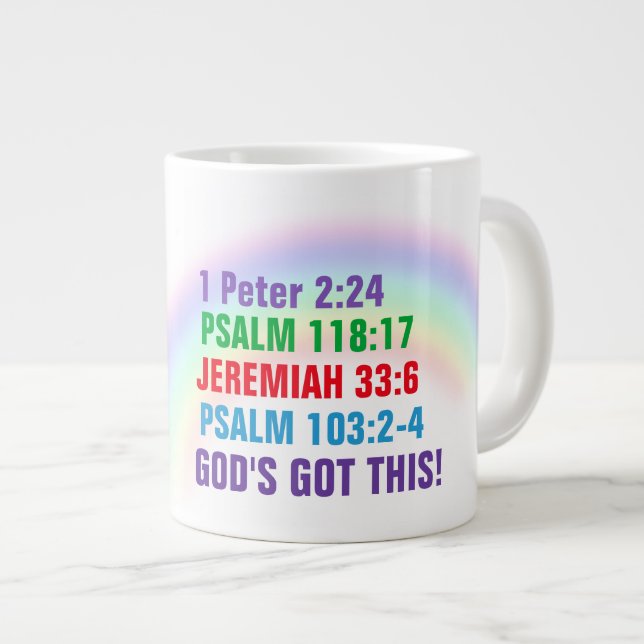 Caneca De Café Grande Mantenha A Fé - Jumbo Mug (Frente Esquerda)