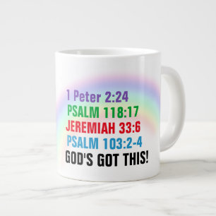 Caneca De Café Grande Mantenha A Fé - Jumbo Mug