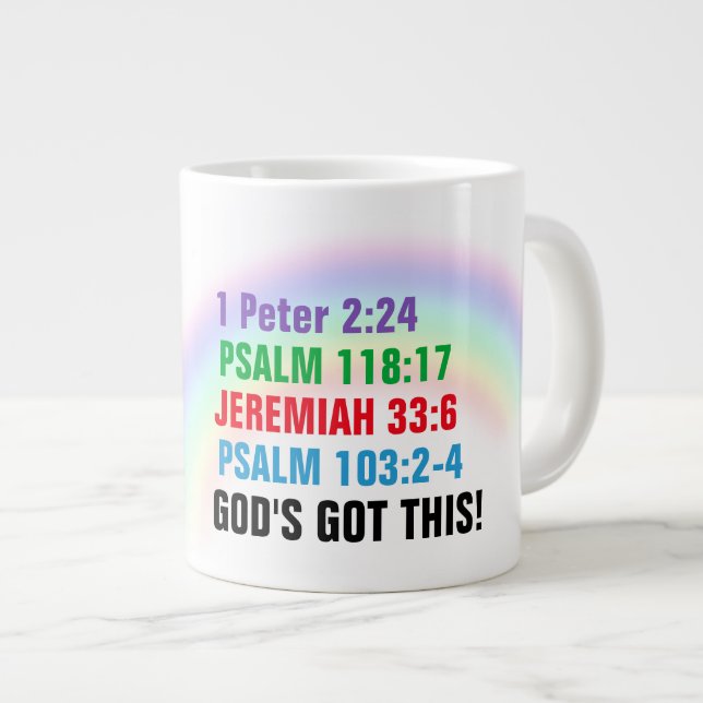 Caneca De Café Grande Mantenha A Fé - Jumbo Mug (Frente Esquerda)