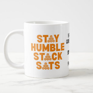 Caneca De Café Grande MANTENHA O HUMBLE STACK SATS O INVESTIDOR Personal