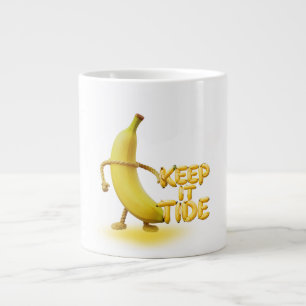 Caneca De Café Grande Mantenha-o Tide – Tipografia Engraçada de Banana M