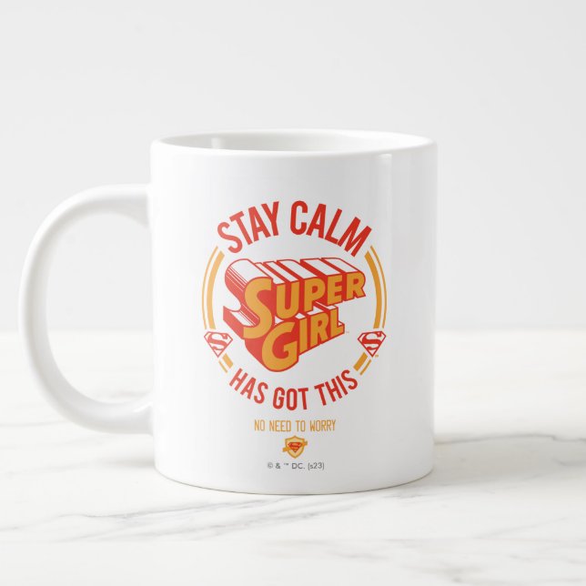 Caneca De Café Grande Mantenha-Se Calma, A Supergirl Tem Isto (Esquerda)