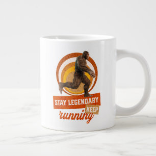 Caneca De Café Grande Mantenha-Se Legendário, Continue Correndo Engraçad