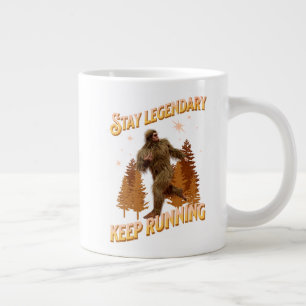 Caneca De Café Grande Mantenha-Se Legendário, Continue Correndo Engraçad