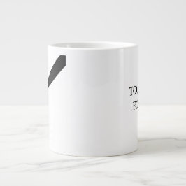 Caneca De Café Grande Mãos Minimalistas Tocando Arte de Linha Emocional