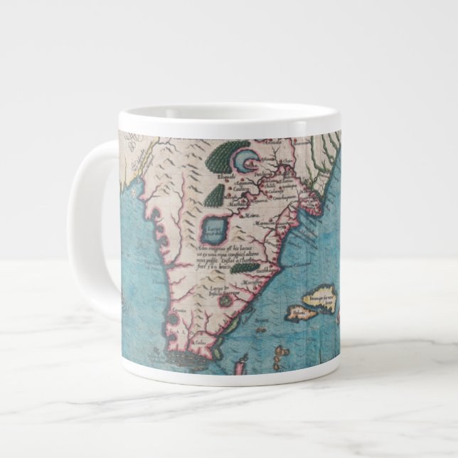 Caneca De Café Grande Mapa antigo da Flórida e de Cuba (Frente Esquerda)