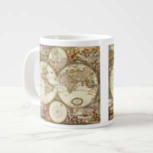 Caneca De Café Grande Mapa antigo de Frederick de Wit, c. 1680